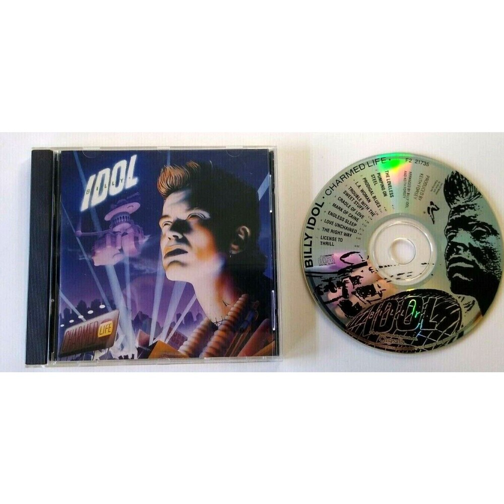 Billy Idol Charmed Life CD Album New Wave Punk Hard Rock 1990 Cradle Of Love